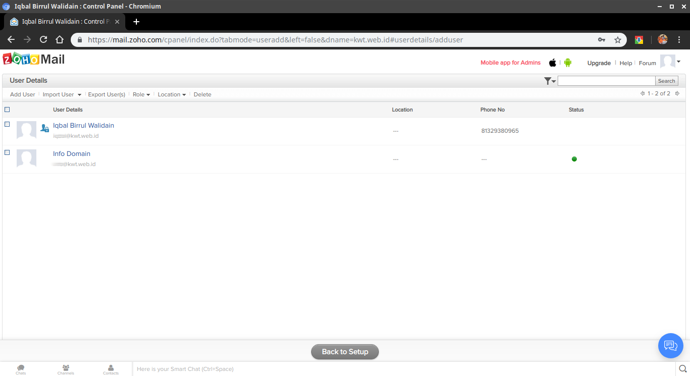 Gambar 12: User sudah ditambahkan