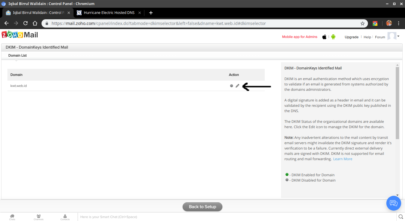 Gambar 20: Edit DKIM